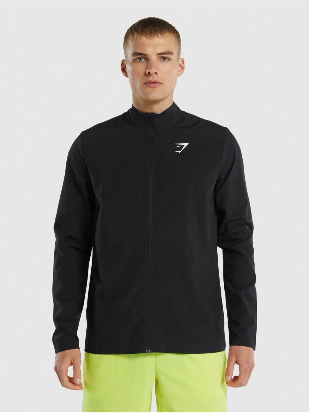 Gymshark Arrivel Woven Black Full Zip-Up Jacket